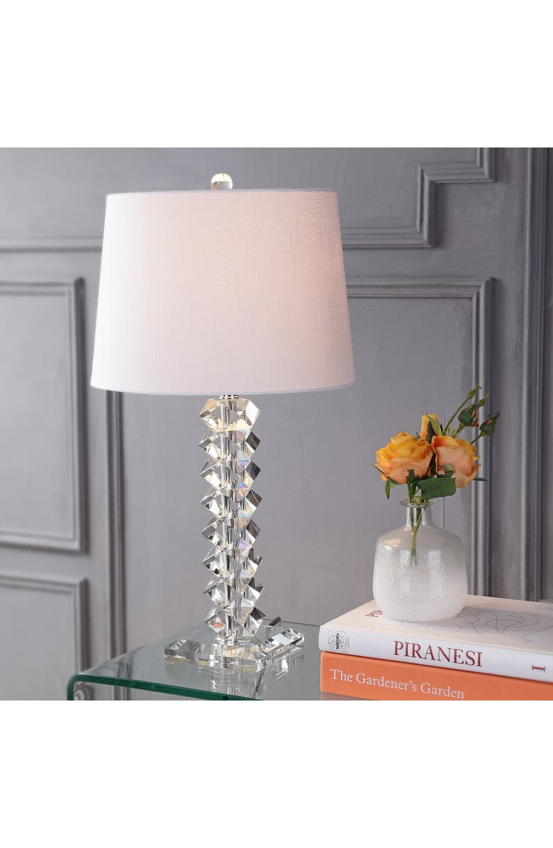 JONATHAN Y Julia Crystal LED Table Lamp, Alternate, color, Clear