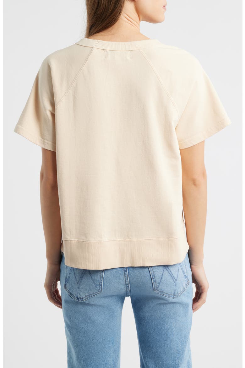 Florence Short Sleeve Cotton Graphic Sweatshirt, Alternate, color, ECRU