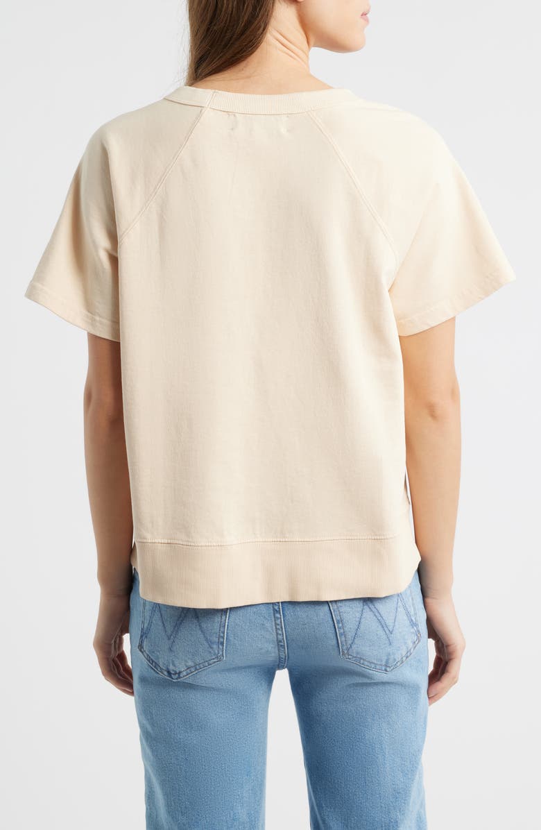 CITY BLUES Florence Short Sleeve Cotton Graphic Sweatshirt, Alternate, color, Ecru