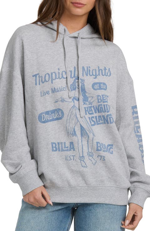 Vivid Oversize Cotton Blend Graphic Hoodie