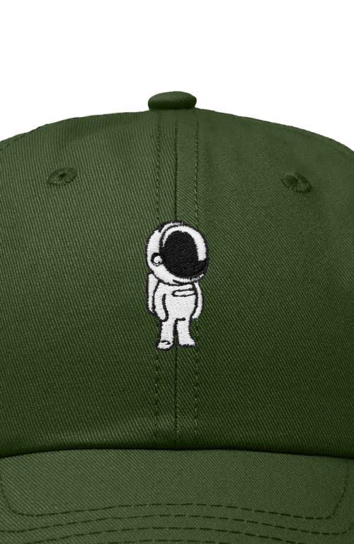 Dalix Astronaut Embroidered Space Hat In Olive