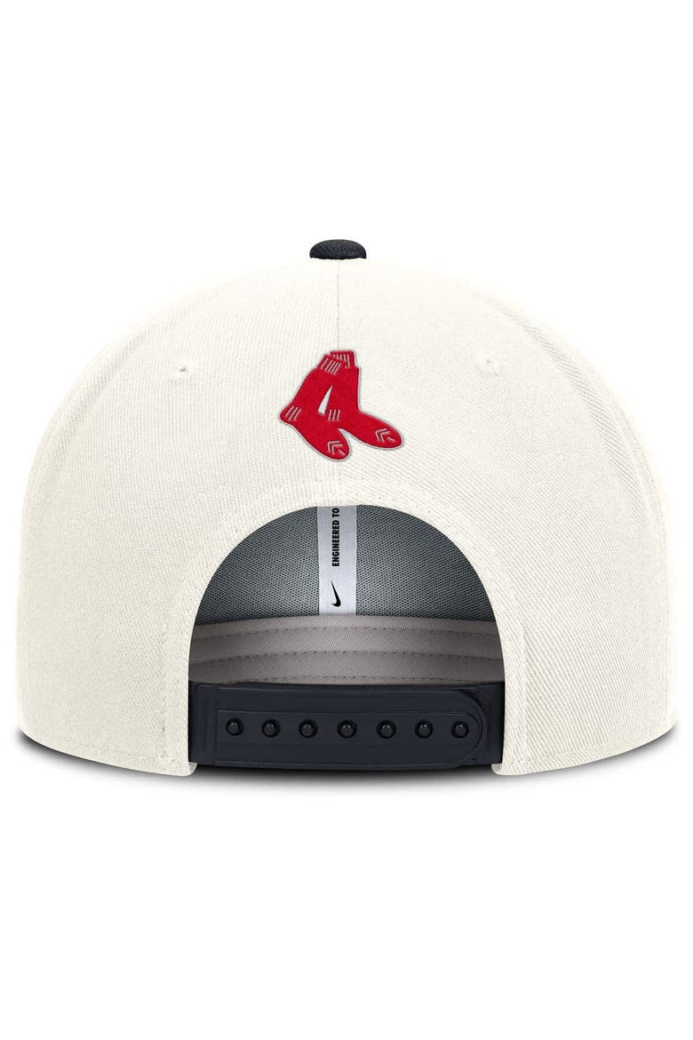 Men's Nike Cream/Navy Boston Red Sox Cooperstown Pro Dri-FIT Snapback Hat, Alternate, color, Cream