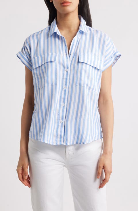 Kaiana Stripe Short Sleeve Button-Up Shirt