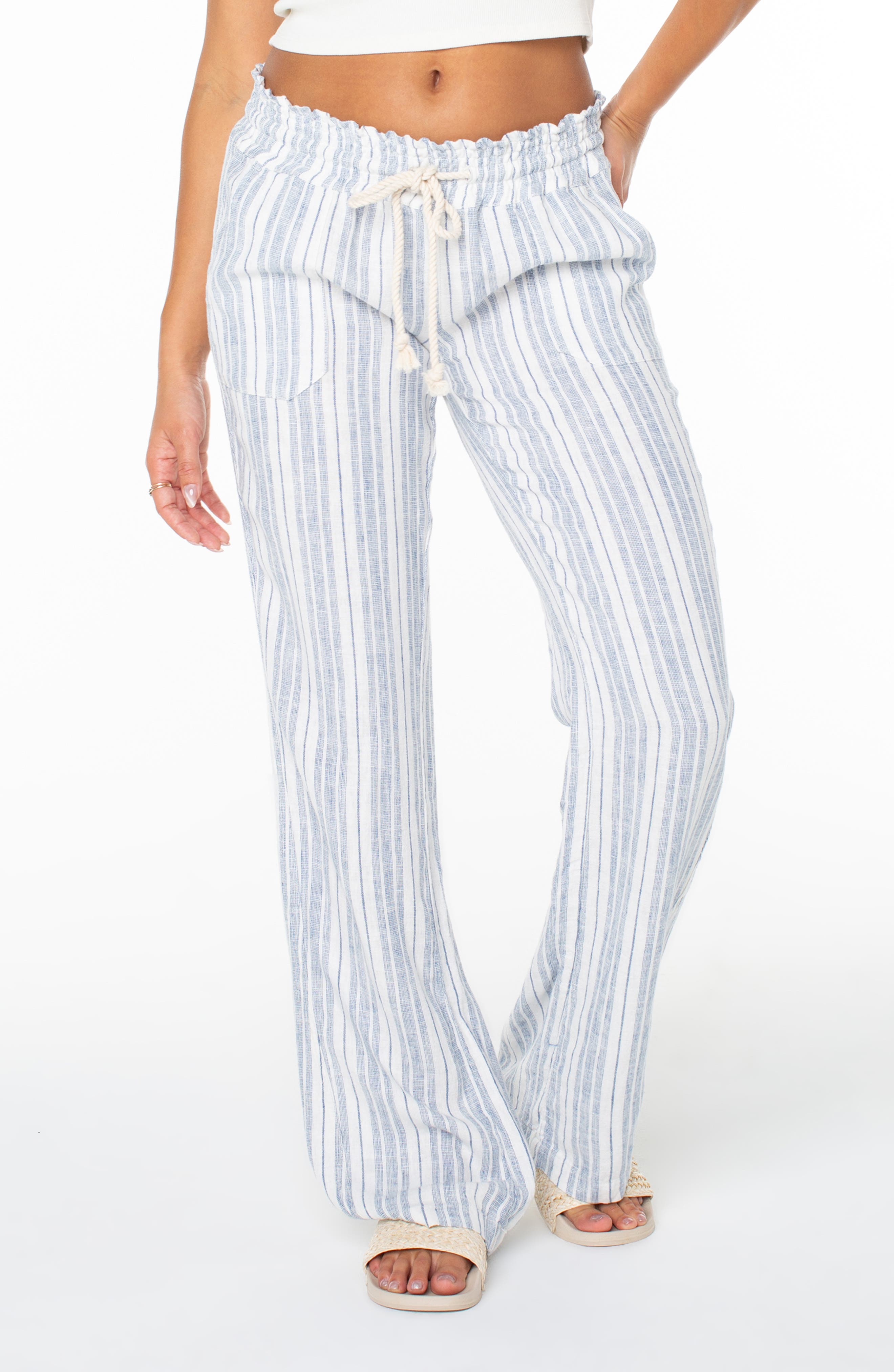 Oceanside Stripe Linen BLend Pants