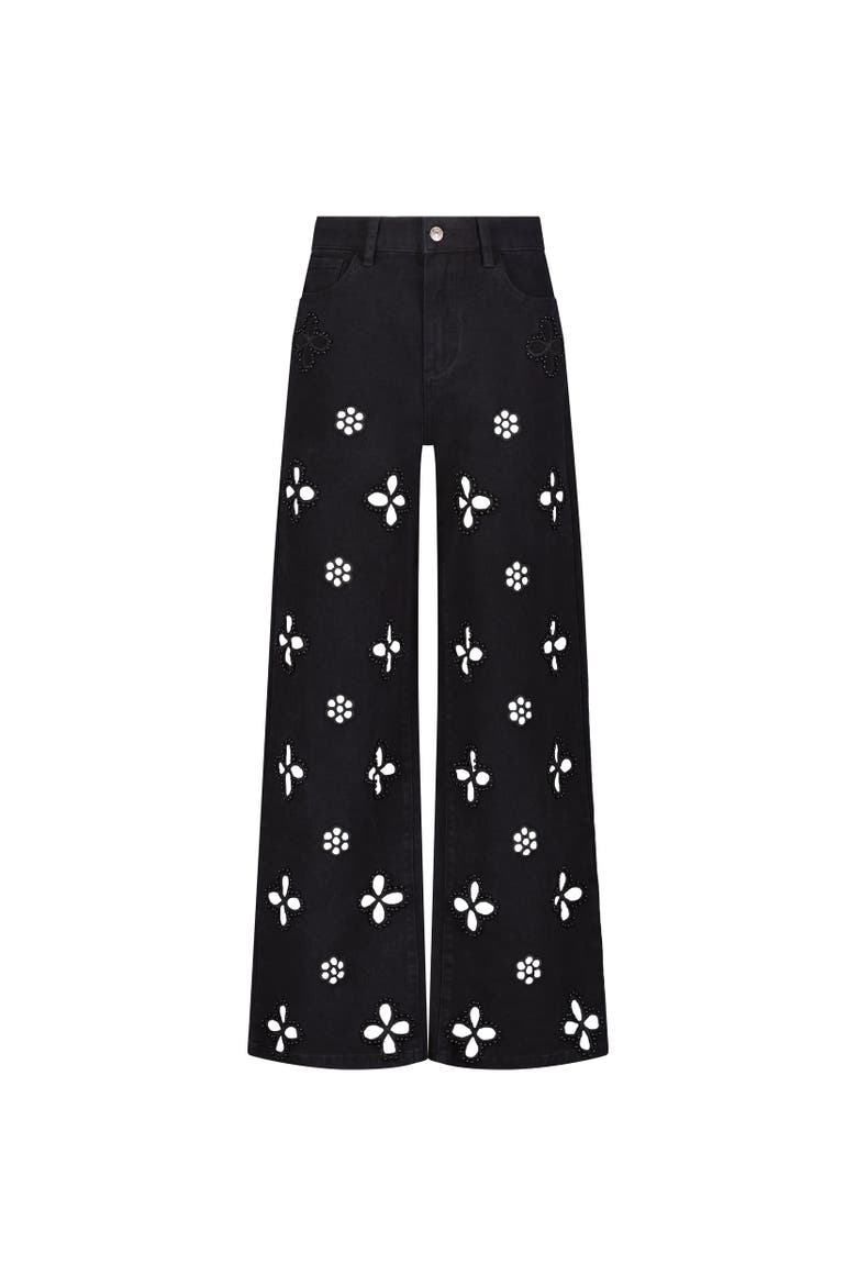 Kaia Pearl High Rise Jean, Alternate, color, BLACK