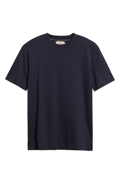 Aurélien Aur1 Solid Cotton T-shirt In Blue