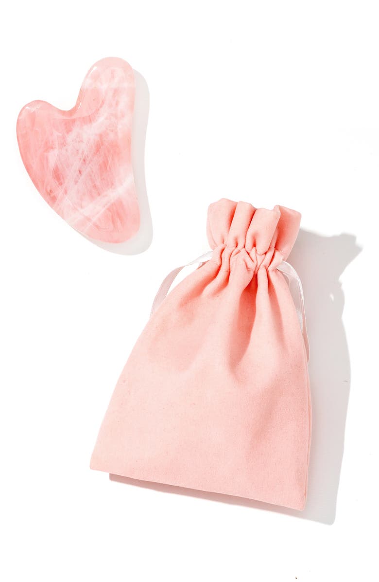 Herbivore Botanicals Rose Quartz Gua Sha Facial Sculpting Tool, Alternate, color,