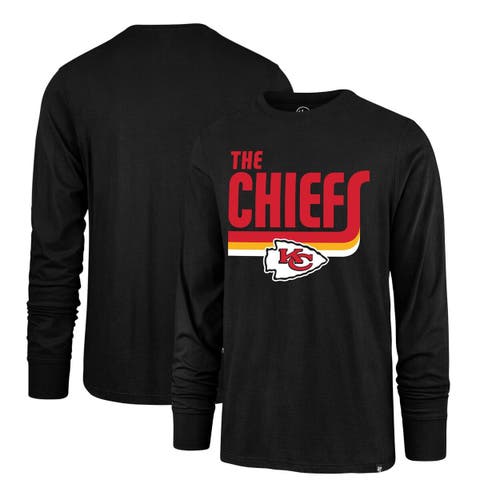 Men's '47 Black Kansas City Chiefs Super Rival Long Sleeve T-Shirt