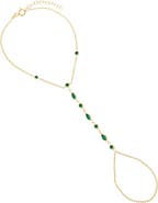 BY ADINA EDEN Colored CZ Multishape Bezel Hand Chain