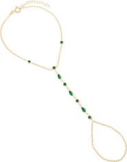 BY ADINA EDEN Colored CZ Multishape Bezel Hand Chain
