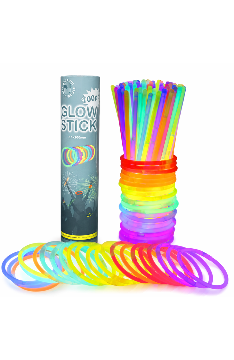 Sperric 100-Piece Assorted Neon Glow Stick Party Set, Main, color,