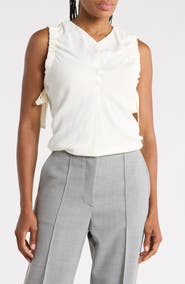 Helmut Lang Ruched Sleeveless Shell