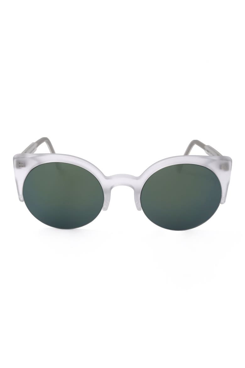 48mm Cat Eye Sunglasses, Main, color, CLEAR