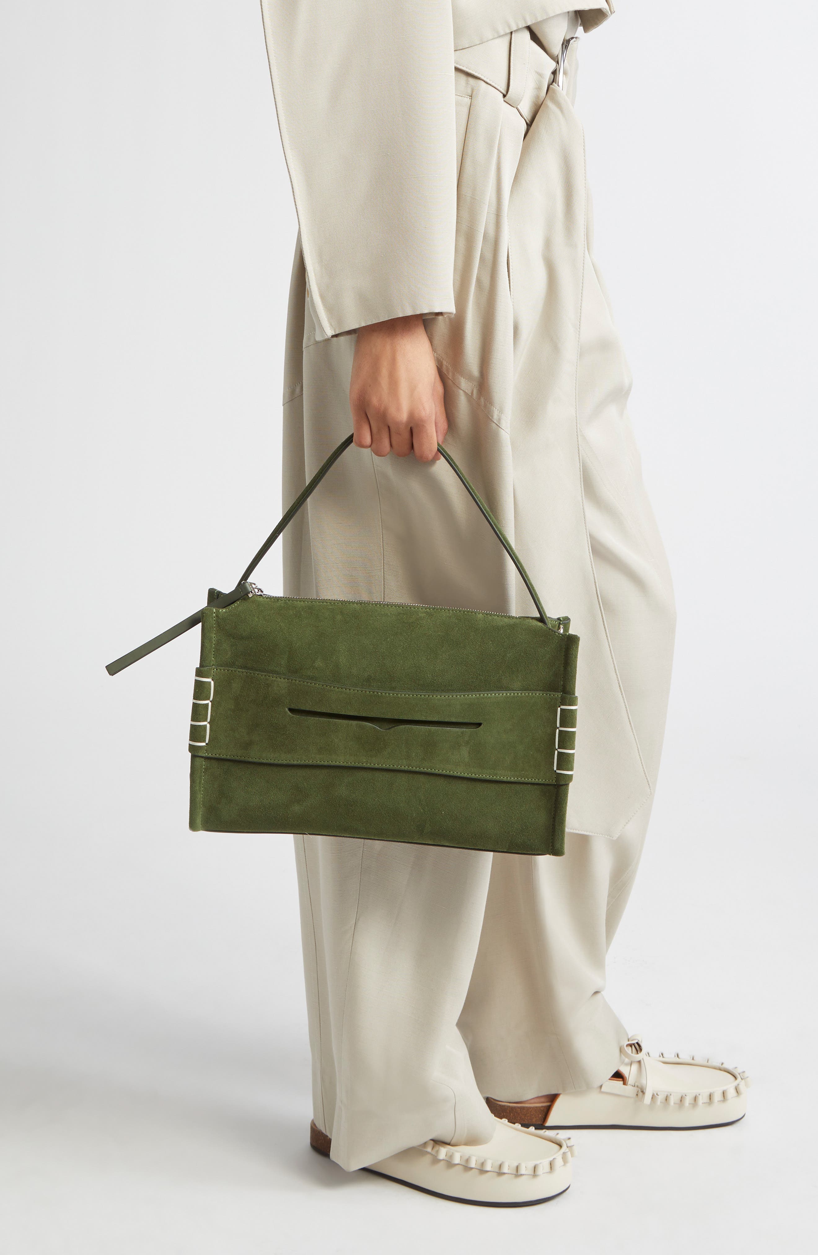 JW Anderson Medium Loafer Leather Shoulder Bag, Alternate, color, 