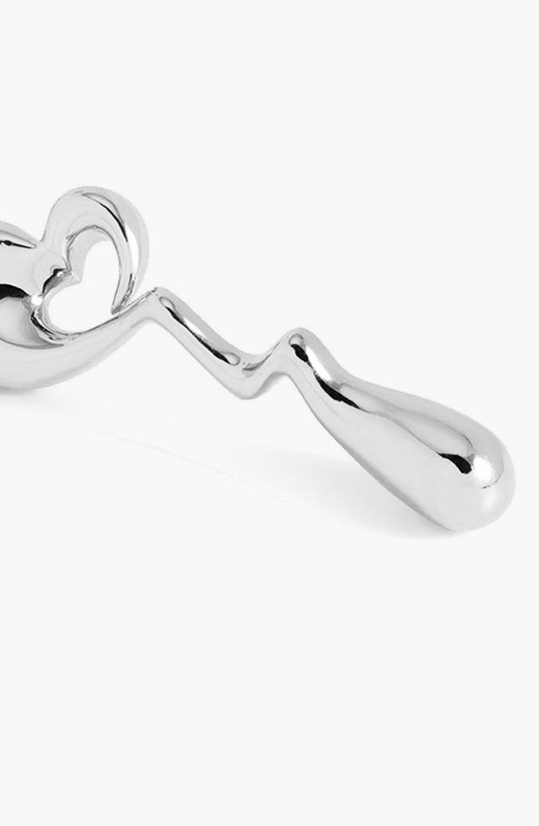 YOJ Agaoi Drop Face On Stud Earrings In Silver, Alternate, color, Silver