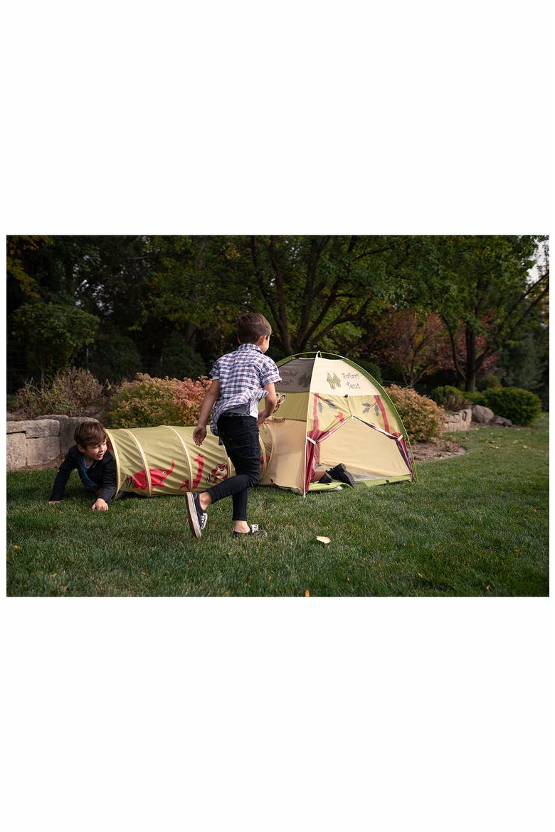Jungle Safari Play Tent with Tunnel, Alternate, color, GREEN TAN