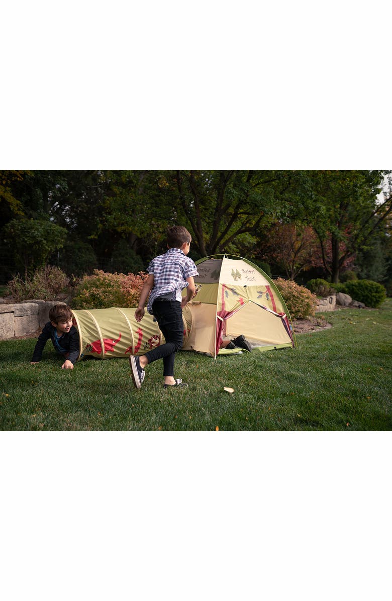 Pacific Play Tents Jungle Safari Play Tent with Tunnel, Alternate, color, Green Tan