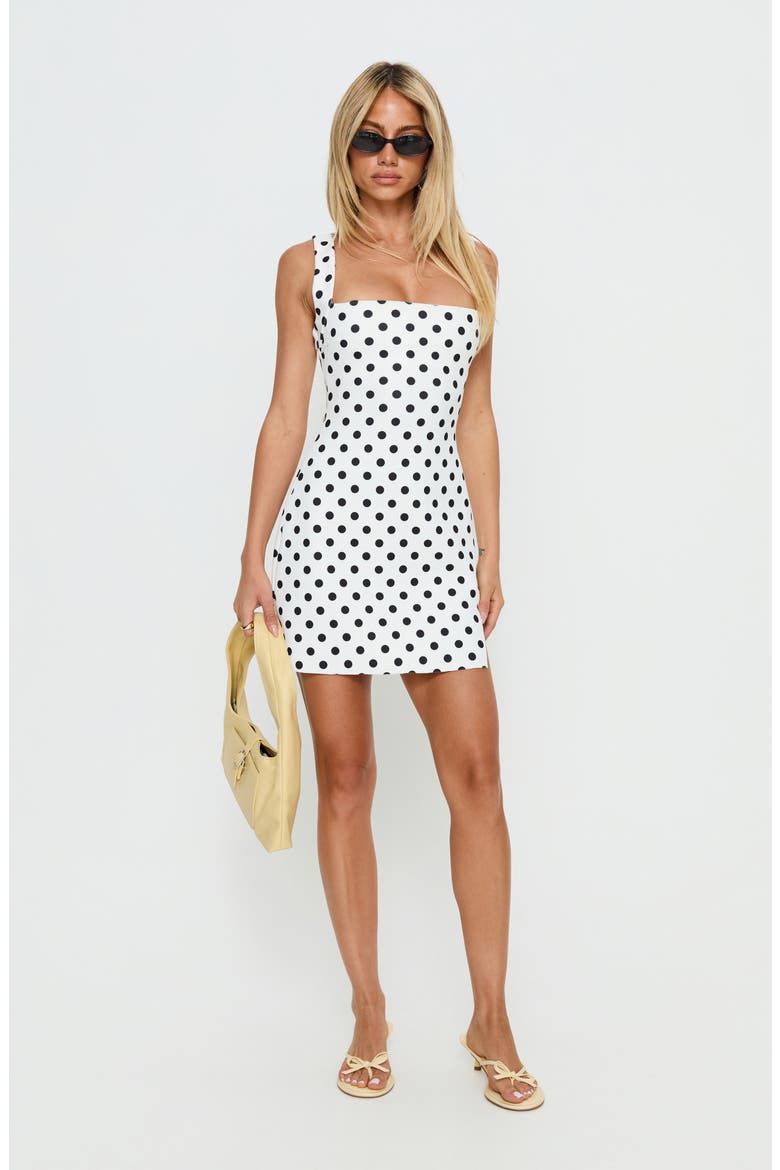Bombshell Polka Dot Minidress, Alternate, color, BLACK POLKA DOT