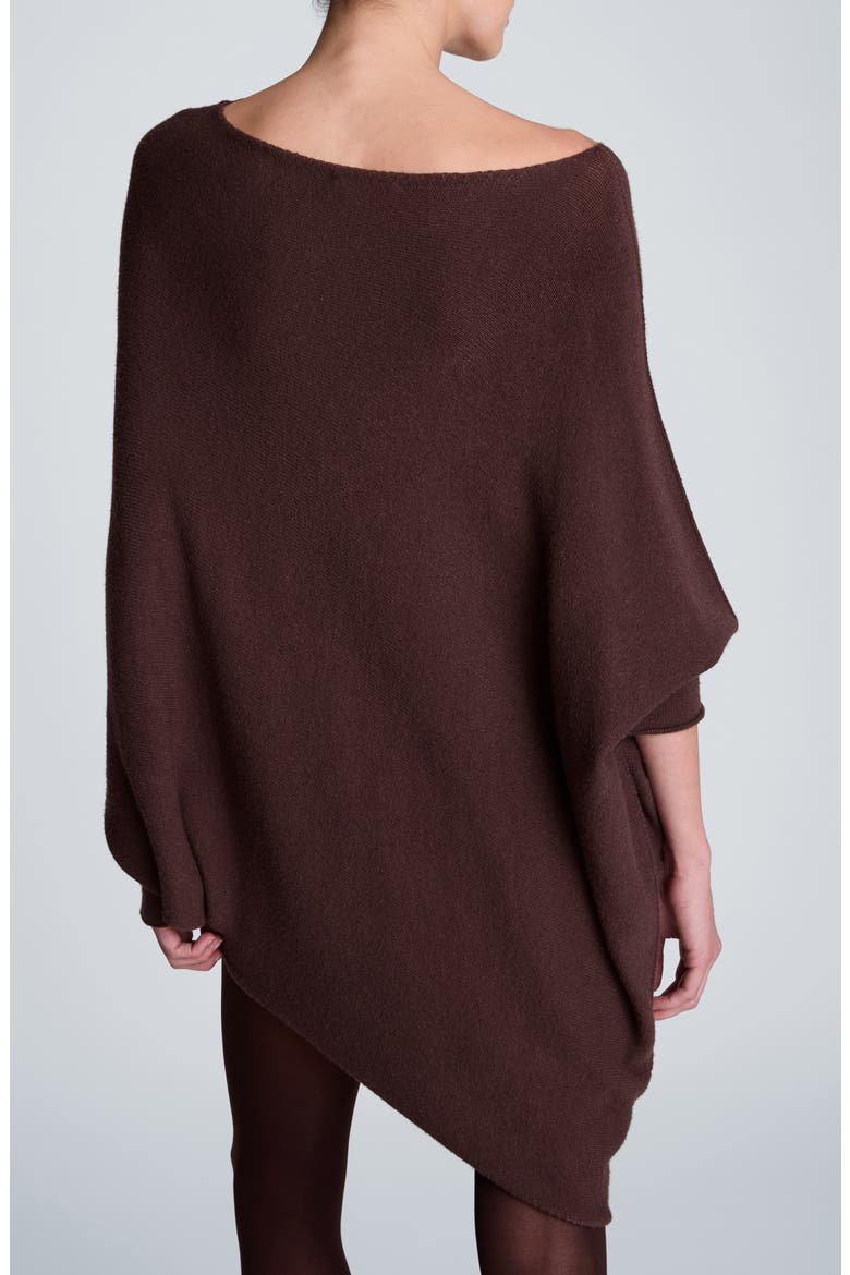 Asymmetric Drape Neck Sweater, Alternate, color, MEDIUM BARK