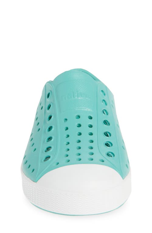 Native Shoes Kids' Jefferson Water Friendly Slip-on Sneaker In Poolbl/shlwht