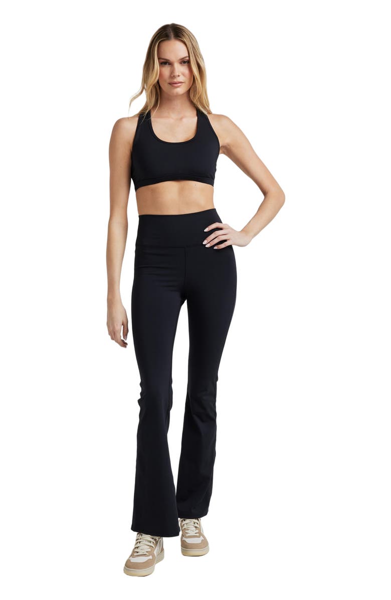 Losano Essential Flare Legging Black, Main, color,