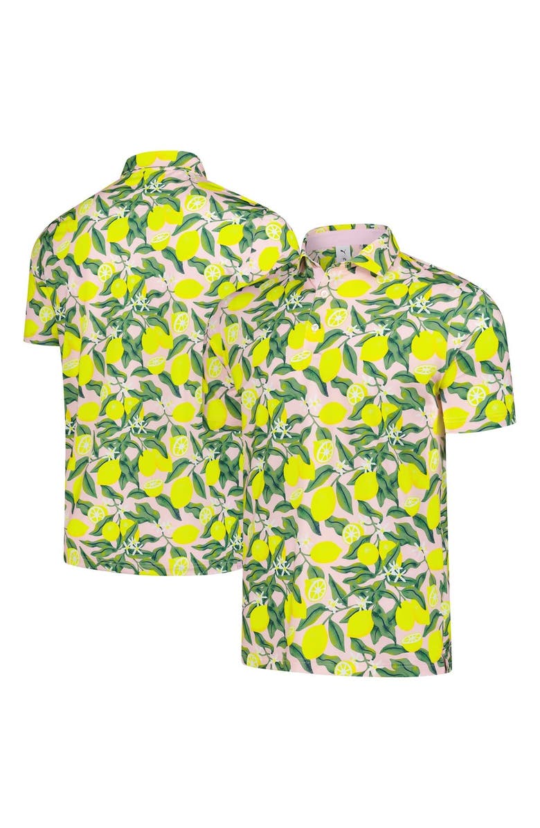 PUMA Men's Puma Pink Arnold Palmer MATTR Lemon Branch Polo, Alternate, color, Pink