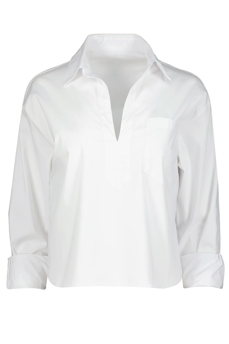 Casey Poplin Pullover, Alternate, color, White
