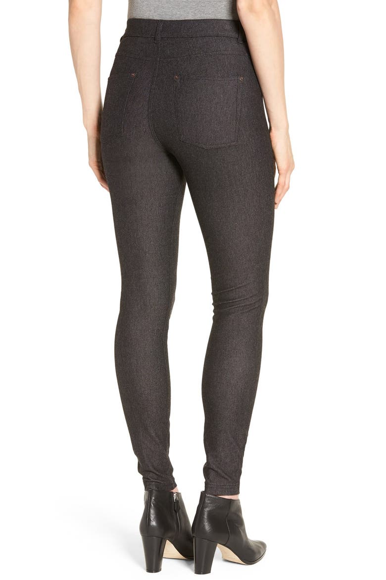 Denim Leggings, Alternate, color, BLACK