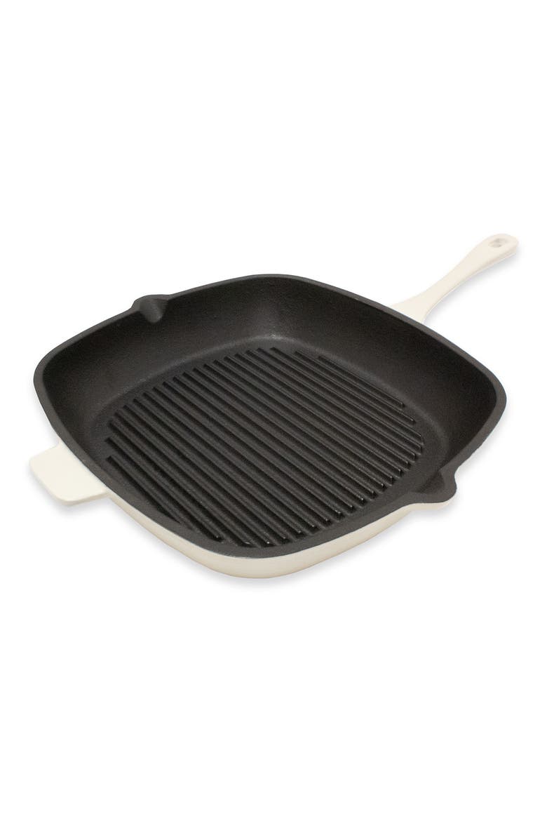 INTERNATIONAL Neo 11" Cast Iron Square Grill, Main, color, CREAM