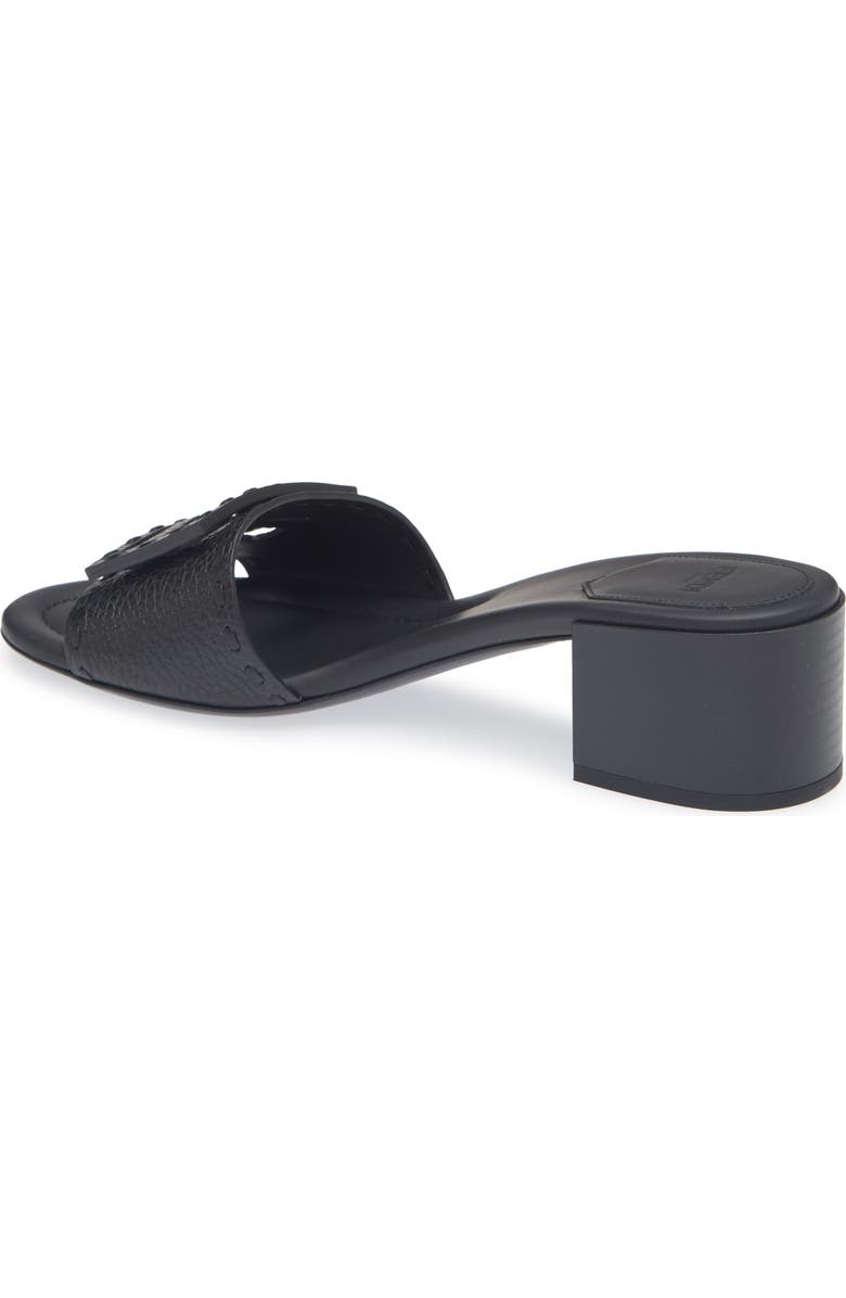 Fendi Baguette Slide Sandal, Alternate, color, Nero