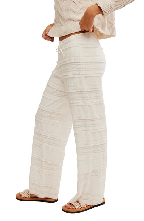 Shop Free People Aiden Drawstring Lace Pants In White