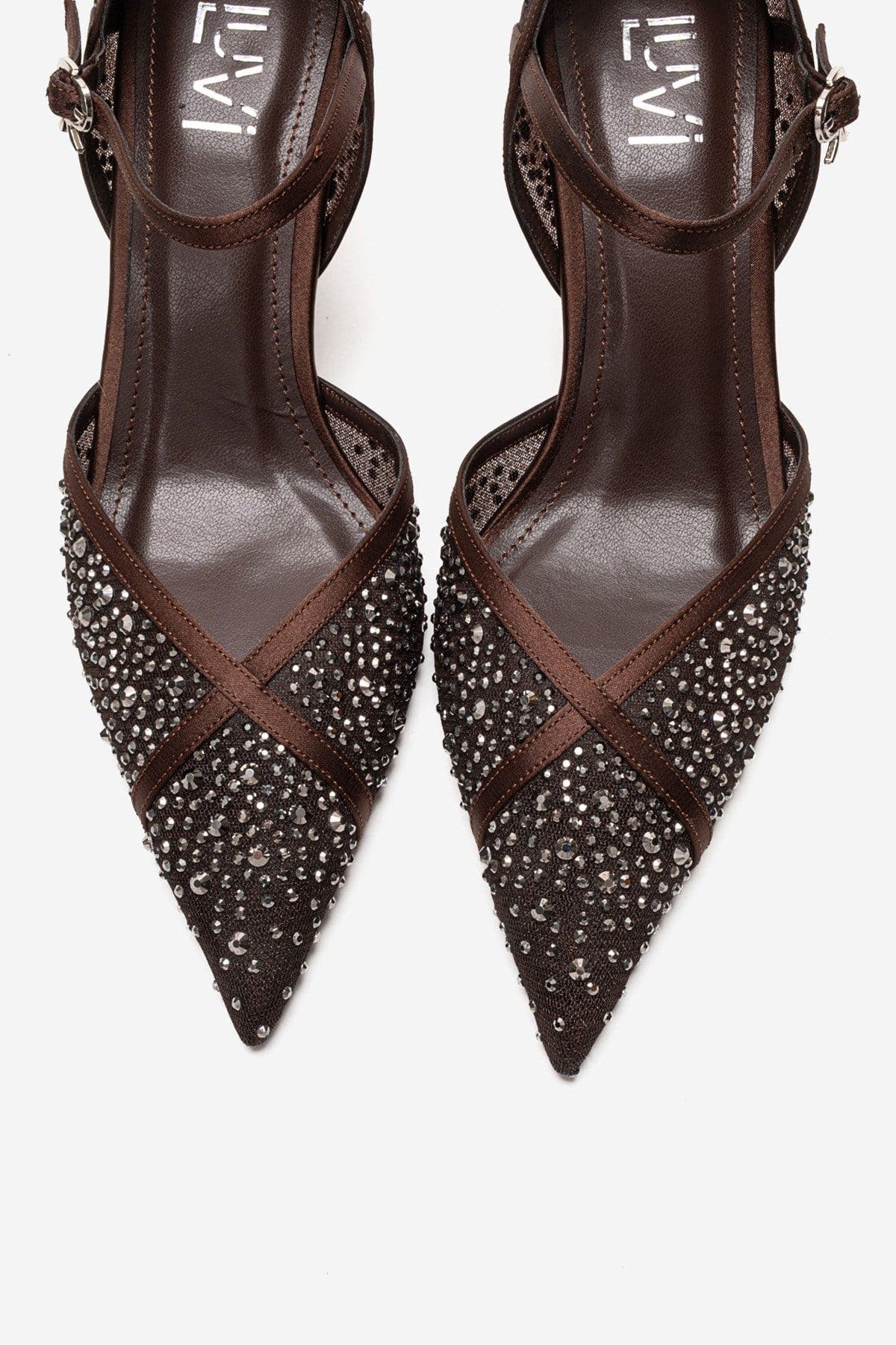 Rachel Embellished Stiletto Pump, Alternate, color, Brown