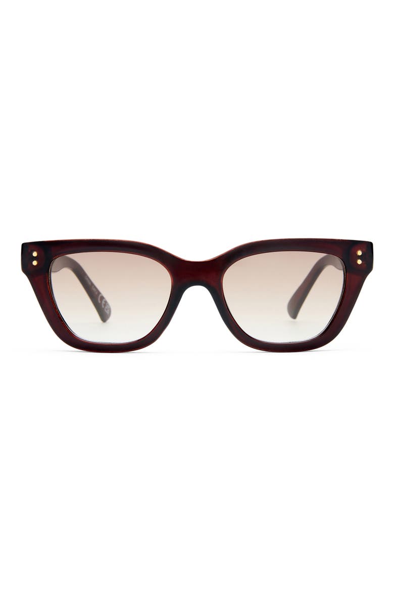 Nightglow Cat Eye Sunglasses, Main, color, CHESTNUT