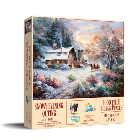 Snowy Evening Outing 1000 piece Jigsaw Puzzle for Adults