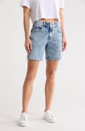 AG Ex-Boyfriend Mid Thigh Denim Shorts