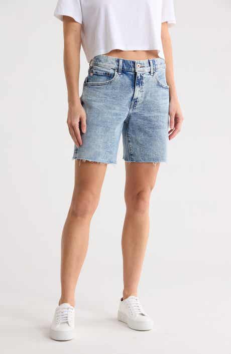 AG Ex-Boyfriend Mid Thigh Denim Shorts