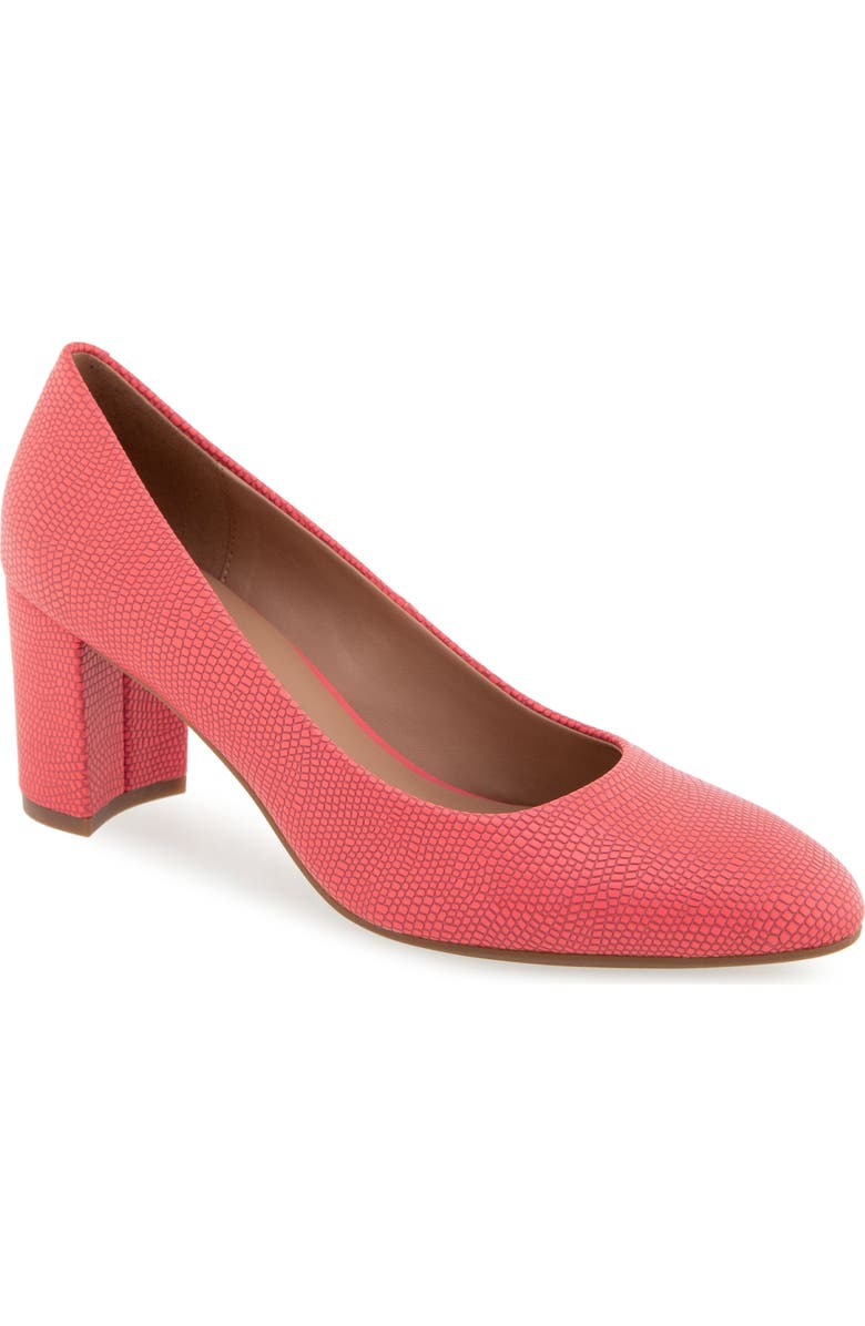 Aerosoles Betsy Pump, Main, color, Coral Lizard Faux Leather