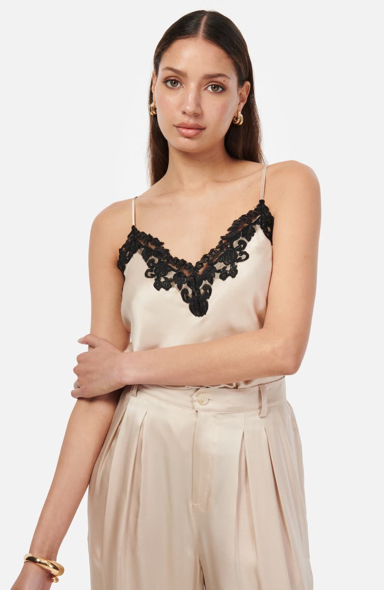 CAMI NYC Andria Lace Trim Camisole, Alternate, color, Cannoli