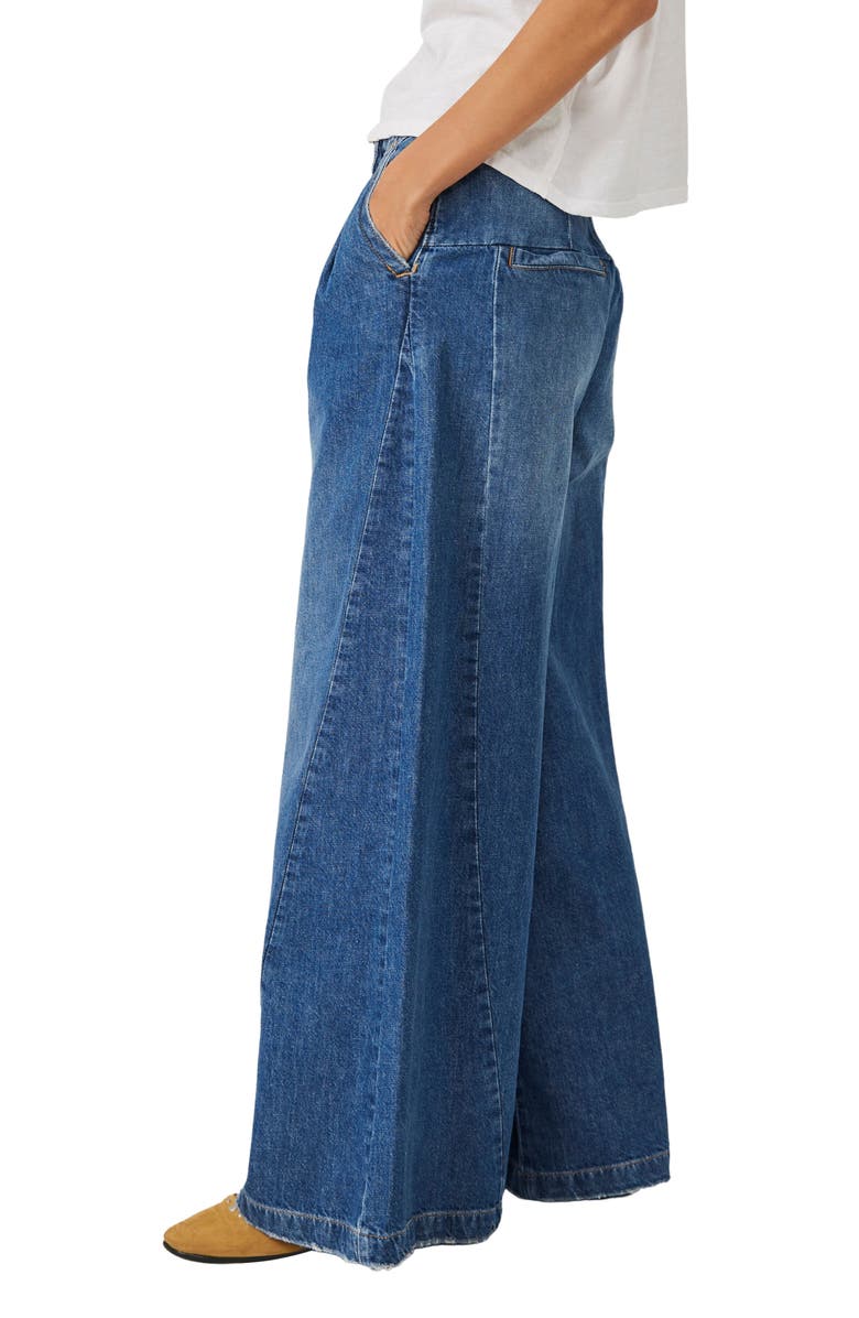 Free People Equinox Wide Leg Trouser Jeans, Alternate, color, 