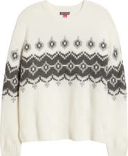 Vince Camuto Fair Isle Crewneck Sweater