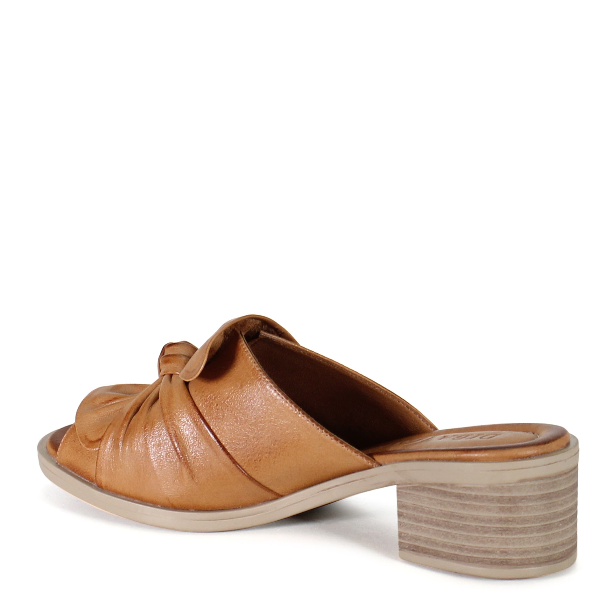 Diba True KNOW HOW Leather Slip On Heeled Sandal, Alternate, color, Coconut