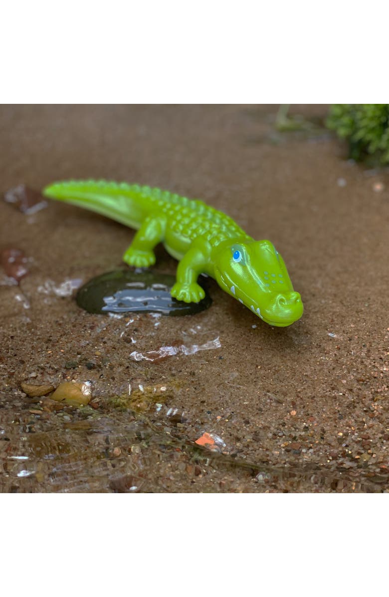 HABA Little Friends Crocodile - 7" Chunky Plastic Zoo Animal Toy Figure, Alternate, color, Multi