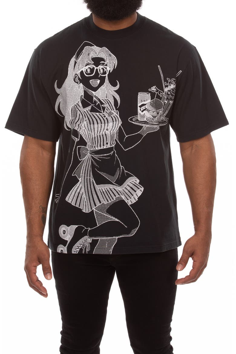 Order Up Cotton Jersey Graphic T-Shirt, Main, color, BLACK