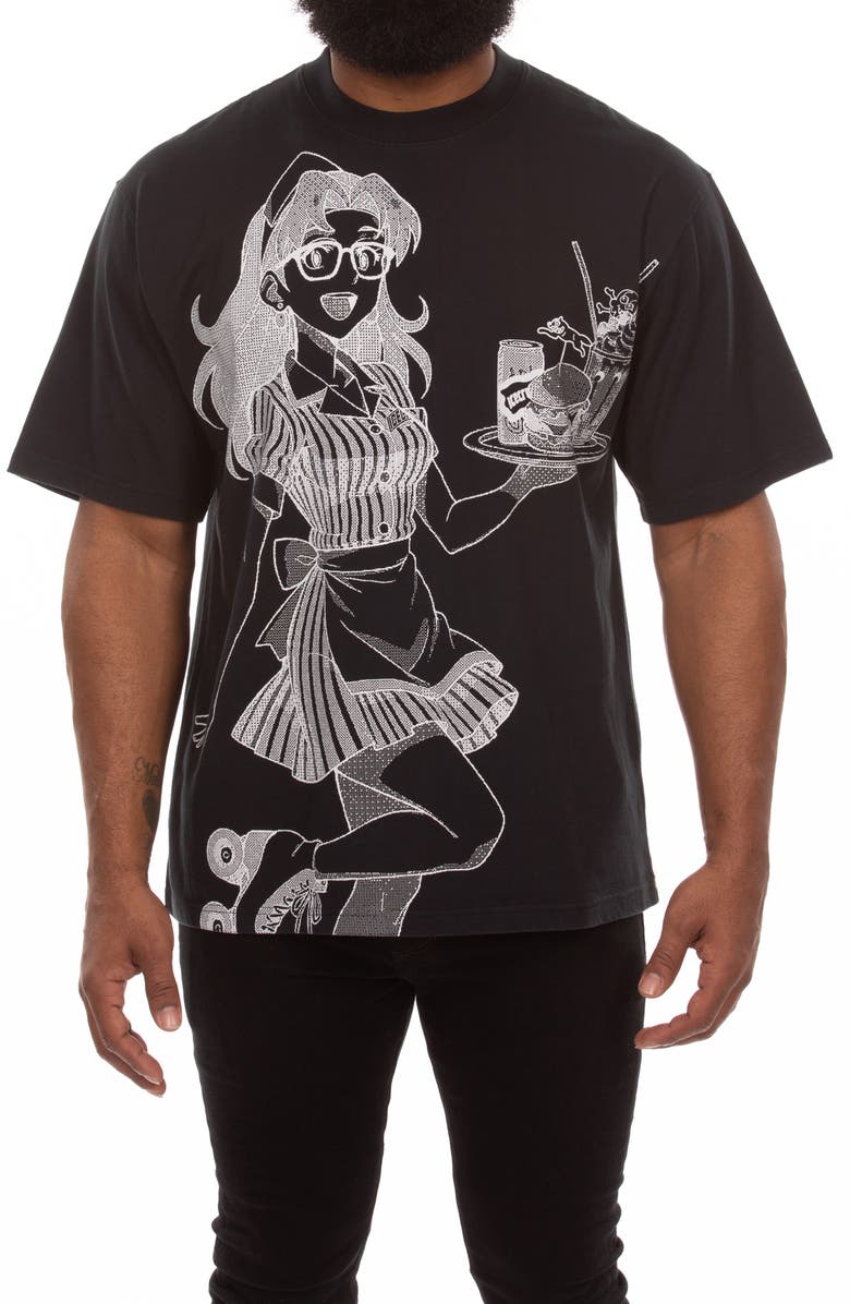 ICECREAM Order Up Cotton Jersey Graphic T-Shirt, Main, color, Black