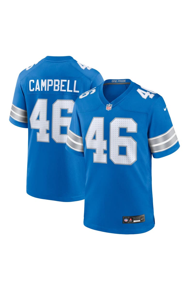 Nike Men's Nike Jack Campbell Blue Detroit Lions Game Jersey, Main, color, Blue