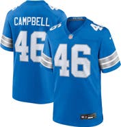 Men's Nike Jack Campbell Blue Detroit Lions Game Jersey (Men