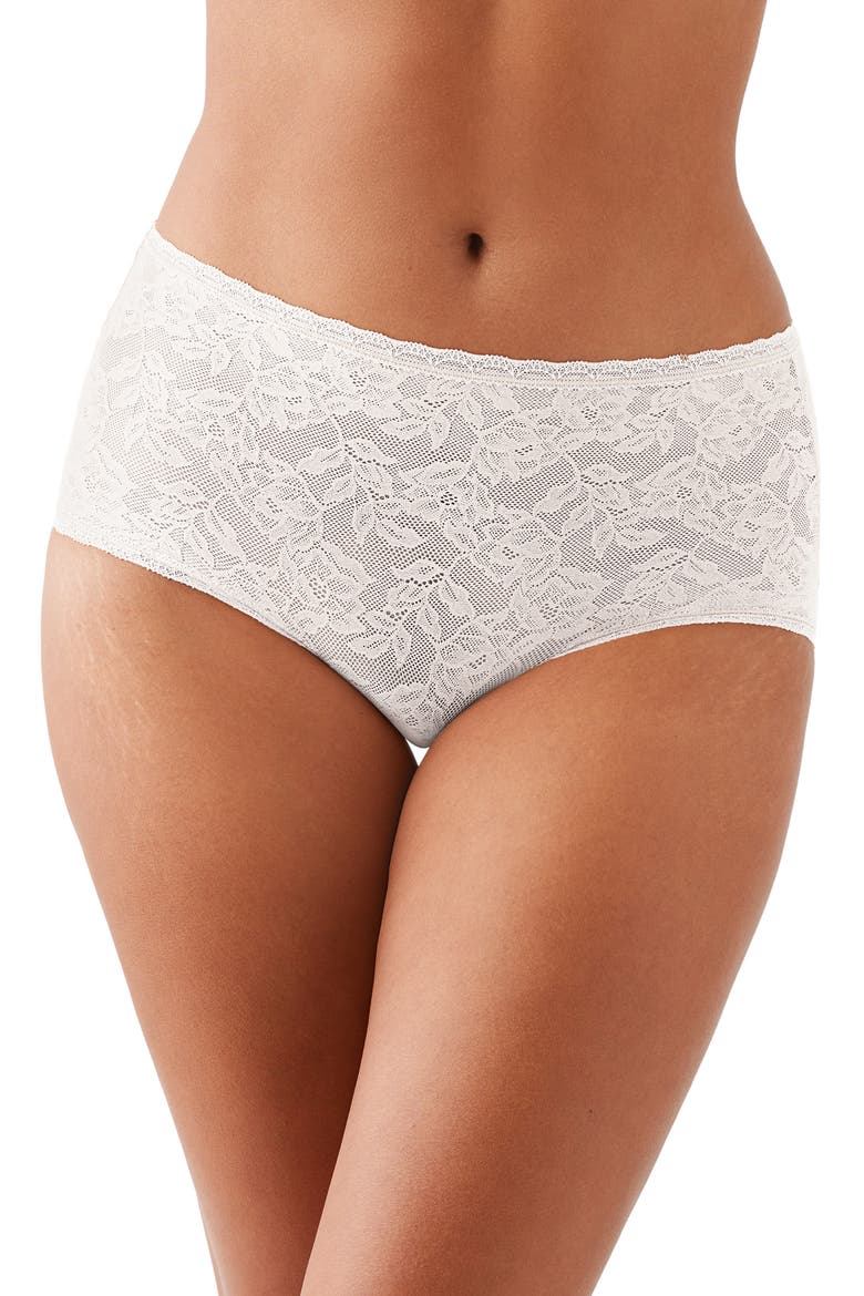 High Profile Lace Briefs, Main, color, WHITE