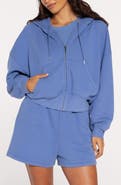 nuuds Front Zip Crop Hoodie