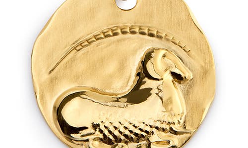 Monica Vinader Zodiac Charm Pendant Necklace In Gold