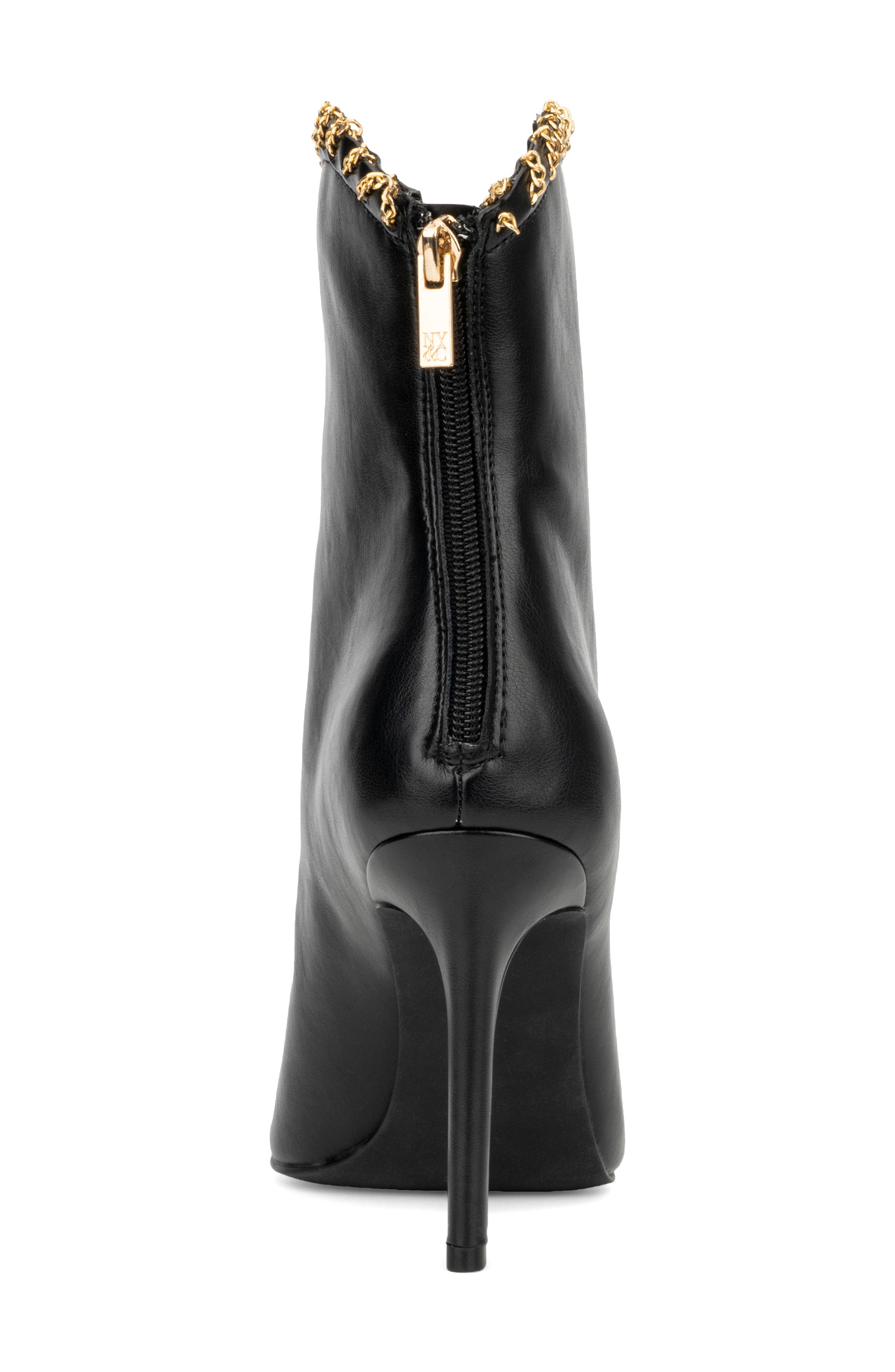 NEW YORK AND COMPANY Deborah Faux Leather Western Bootie, Alternate, color, Black